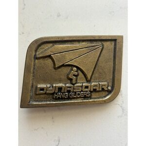 Vintage Dynasoar Hang Gliders Belt Buckle Brass Tone Aviation Collectible